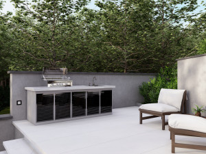 Bbq grill roof garden low-poly b 3D 모델