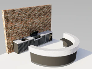 Isola del barbecue del barbecue del barbecue Modello 3D