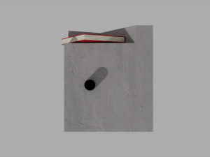 Cubic Minimal concrete side table 3D Model