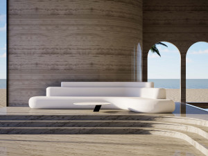 Curved sofa 3D मॉडल