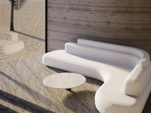 Curved sofa 3D Model