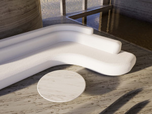 Curved sofa 3D Model