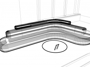 Curved sofa 3D Model