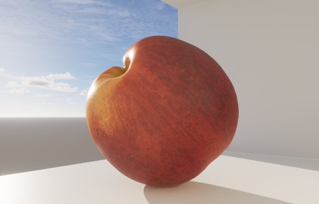 Peach photoscan Model 3D .c4d .max .obj .3ds .fbx .stl .blend 