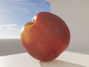 Pemindaian foto buah persik Model 3D