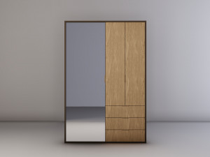 Modern Wardrobe with mirror 3D 모델