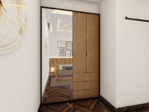 Modern Wardrobe with mirror 3D 모델