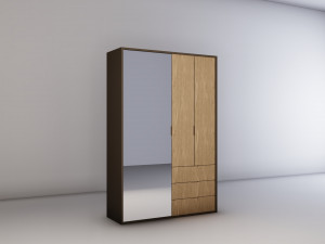 Modern Wardrobe with mirror 3D 모델