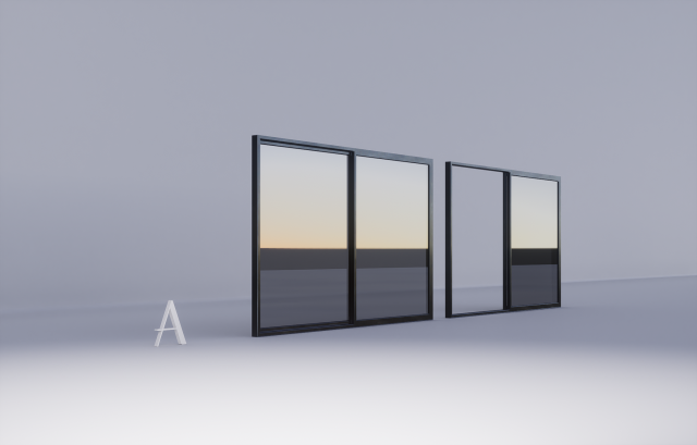 Sliding metal door A Modello 3D .c4d .max .obj .3ds .fbx .stl .blend 