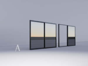 Sliding metal door A 3D Model