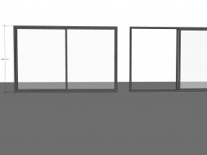 Sliding metal door A Modello 3D