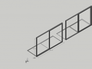 Sliding metal door A Modello 3D