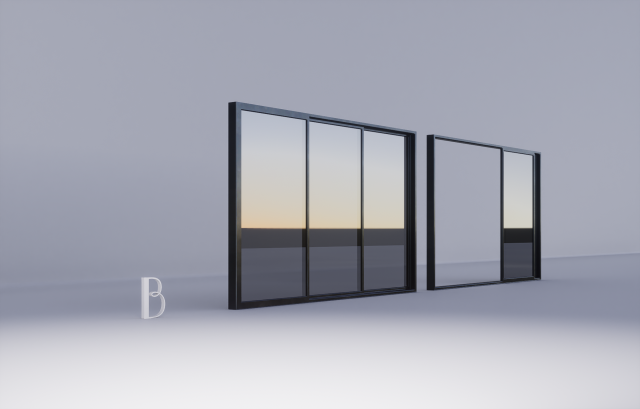 Sliding metal door b Modelo 3D .c4d .max .obj .3ds .fbx .stl .blend 