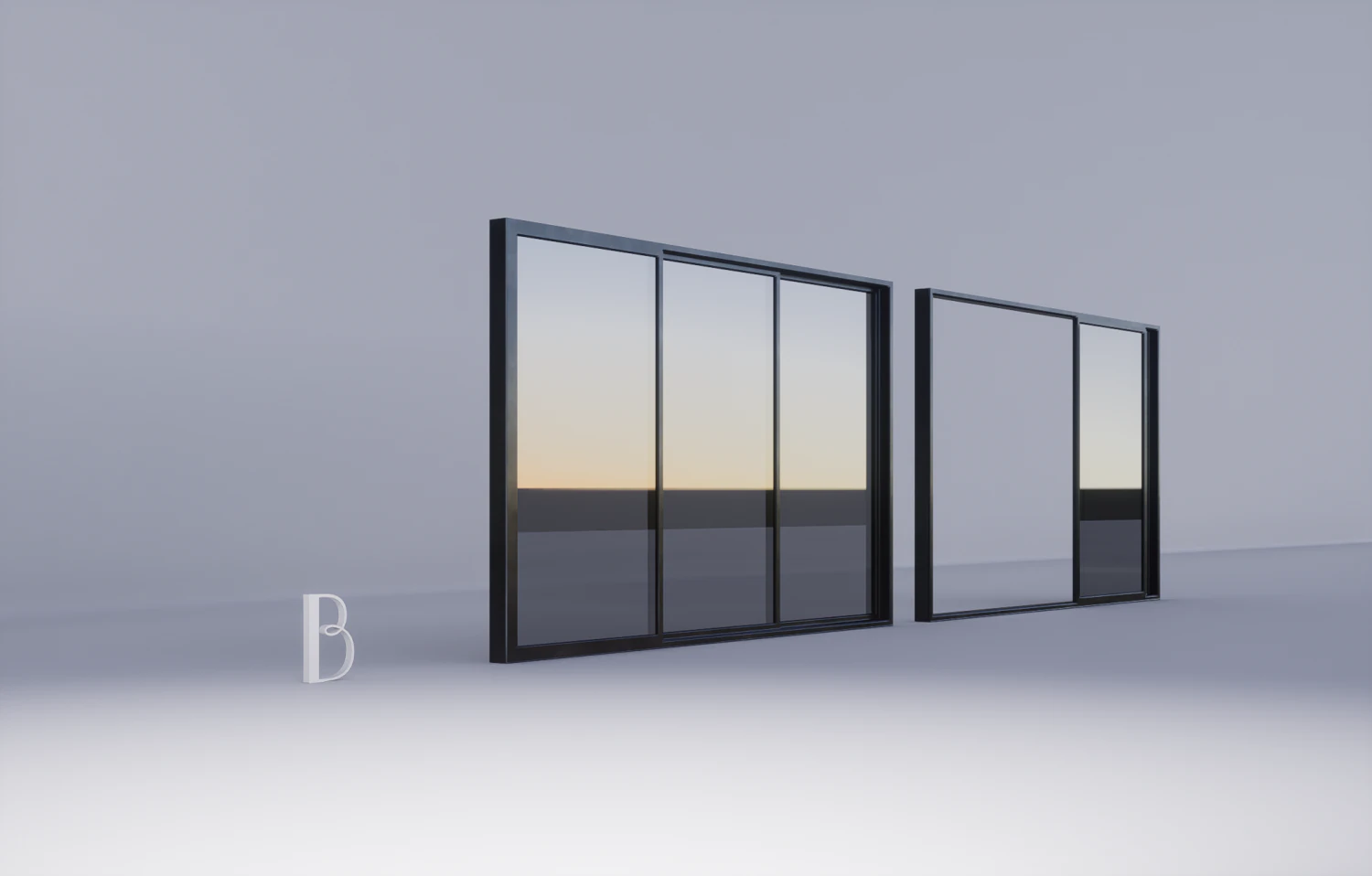 Sliding metal door b 3D Model .c4d .max .obj .3ds .fbx .stl .blend