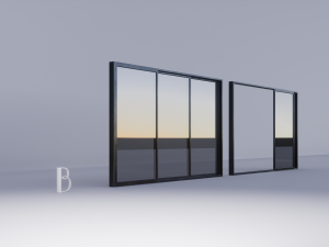 Sliding metal door b 3D Model