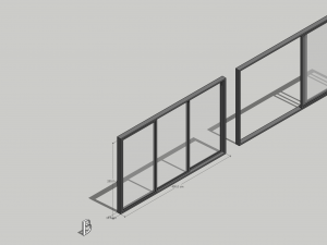 Sliding metal door b Modelo 3D