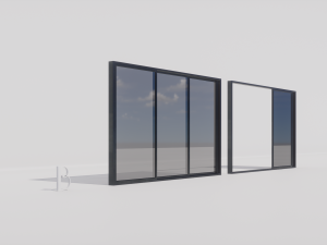 Sliding metal door b Modelo 3D