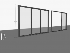 Sliding metal door b Modelo 3D