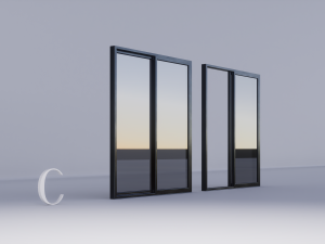 Sliding metal door C 3D Model
