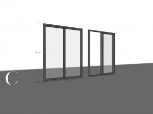 Sliding metal door C 3D Model