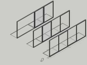 Sliding metal door D 3D 模型