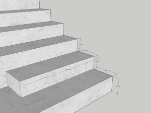 Staircase low poly 3D Model