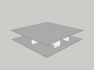 Modern coffee-table low poly 3D Model