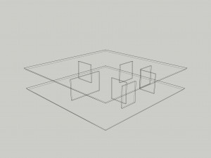 Modern coffee-table low poly 3D Model