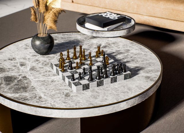 Marble Chess Set Low-poly 3Dモデル .c4d .max .obj .3ds .fbx .stl .blend 