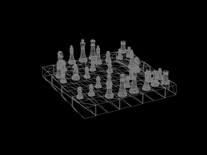 Marble Chess Set Low-poly 3Dモデル