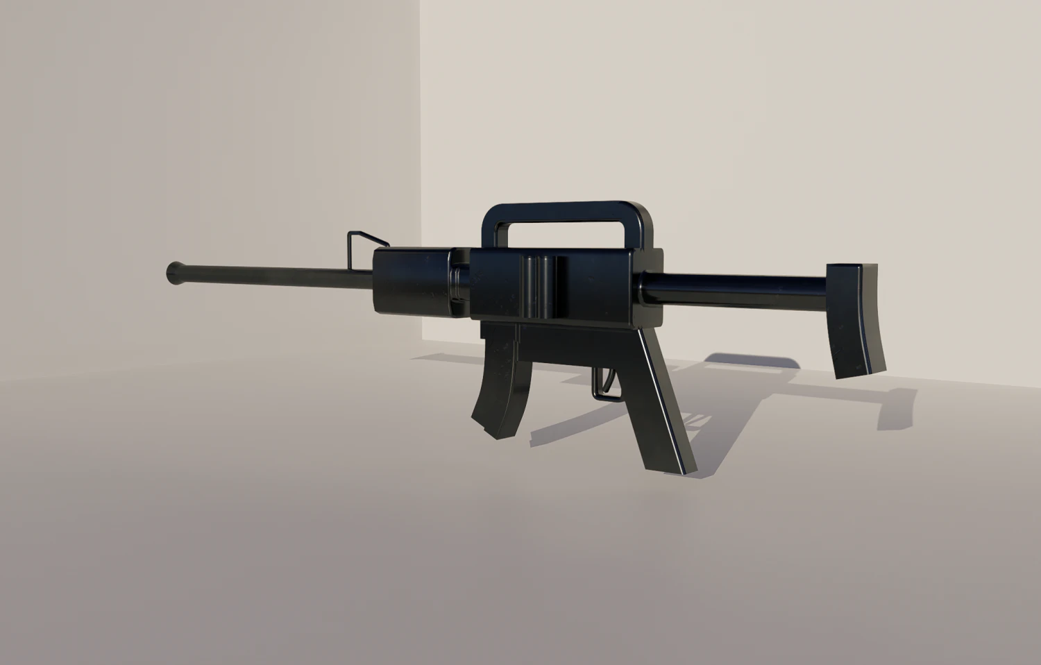 Rifle low poly Low-poly 3D Model .c4d .max .obj .3ds .fbx .stl .blend 