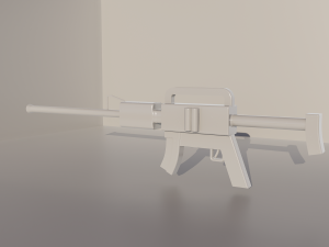 Rifle low poly Low-poly Modello 3D