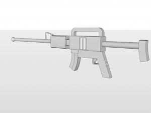 Rifle low poly Low-poly Modello 3D