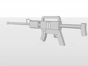 Rifle low poly Low-poly 3D Model