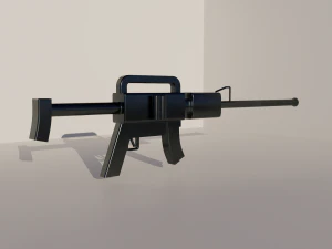 Rifle low poly Low-poly 3D Model