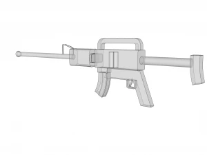 Rifle low poly Low-poly 3D Model