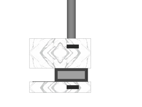 Modern fireplace Modelo 3D
