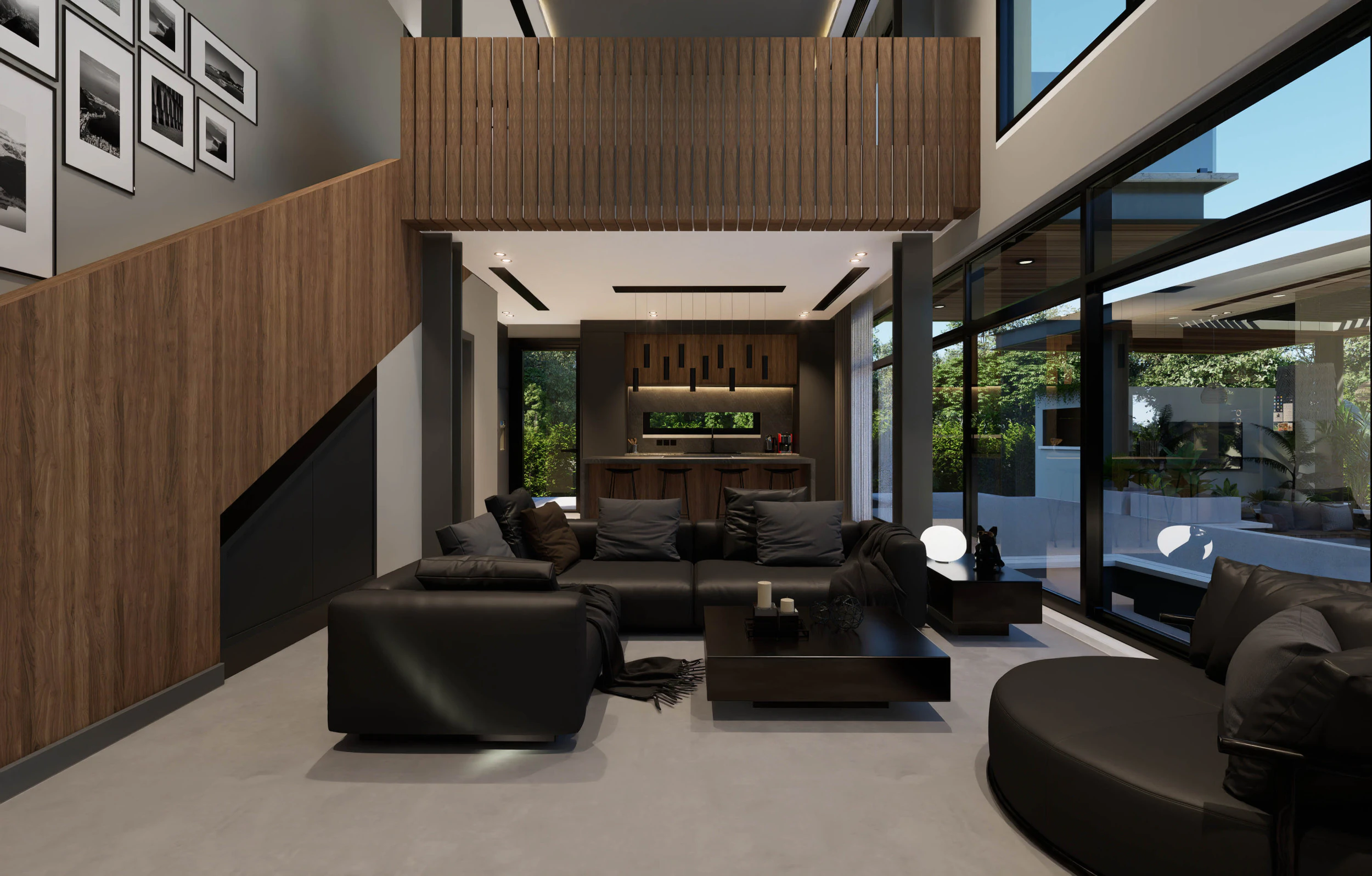 Modern Duplex Studio House 3D Model .c4d .max .obj .3ds .fbx .stl .blend