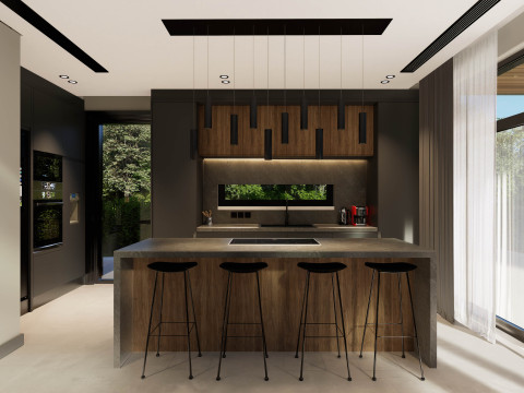 Modern Duplex Studio House Modèle 3D