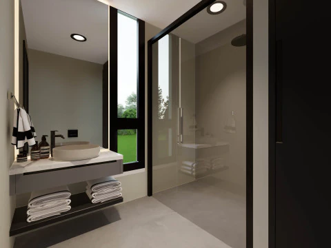 Modern Duplex Studio House 3D Model