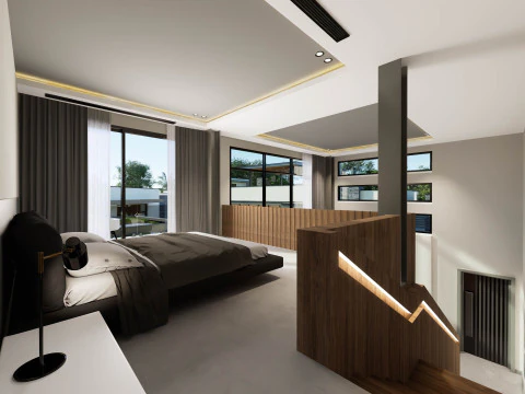 Modern Duplex Studio House 3D Model