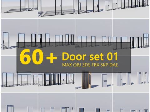 Door Collection - 67 pieces 3D Model