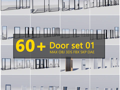 60 Door Collection 3D Model