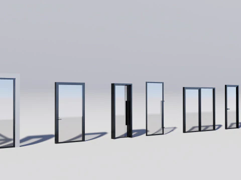 60 Door Collection 3D Model
