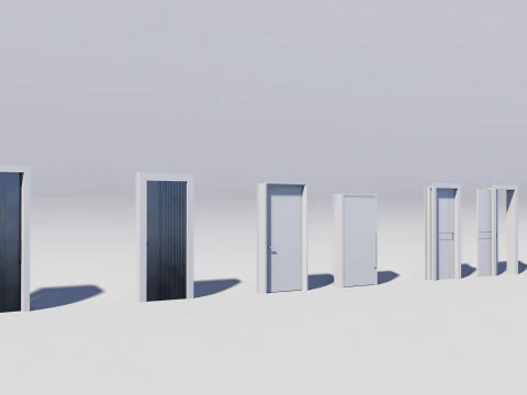 60 Door Collection 3D Model
