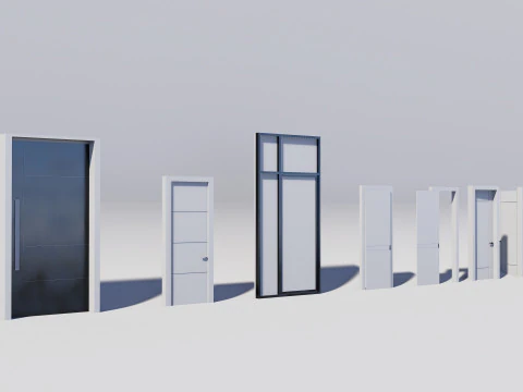 60 Door Collection 3D Model