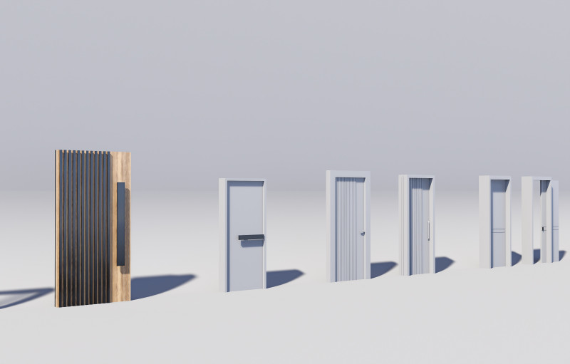 60 Door Collection 3D Model .c4d .max .obj .3ds .fbx .stl .blend 