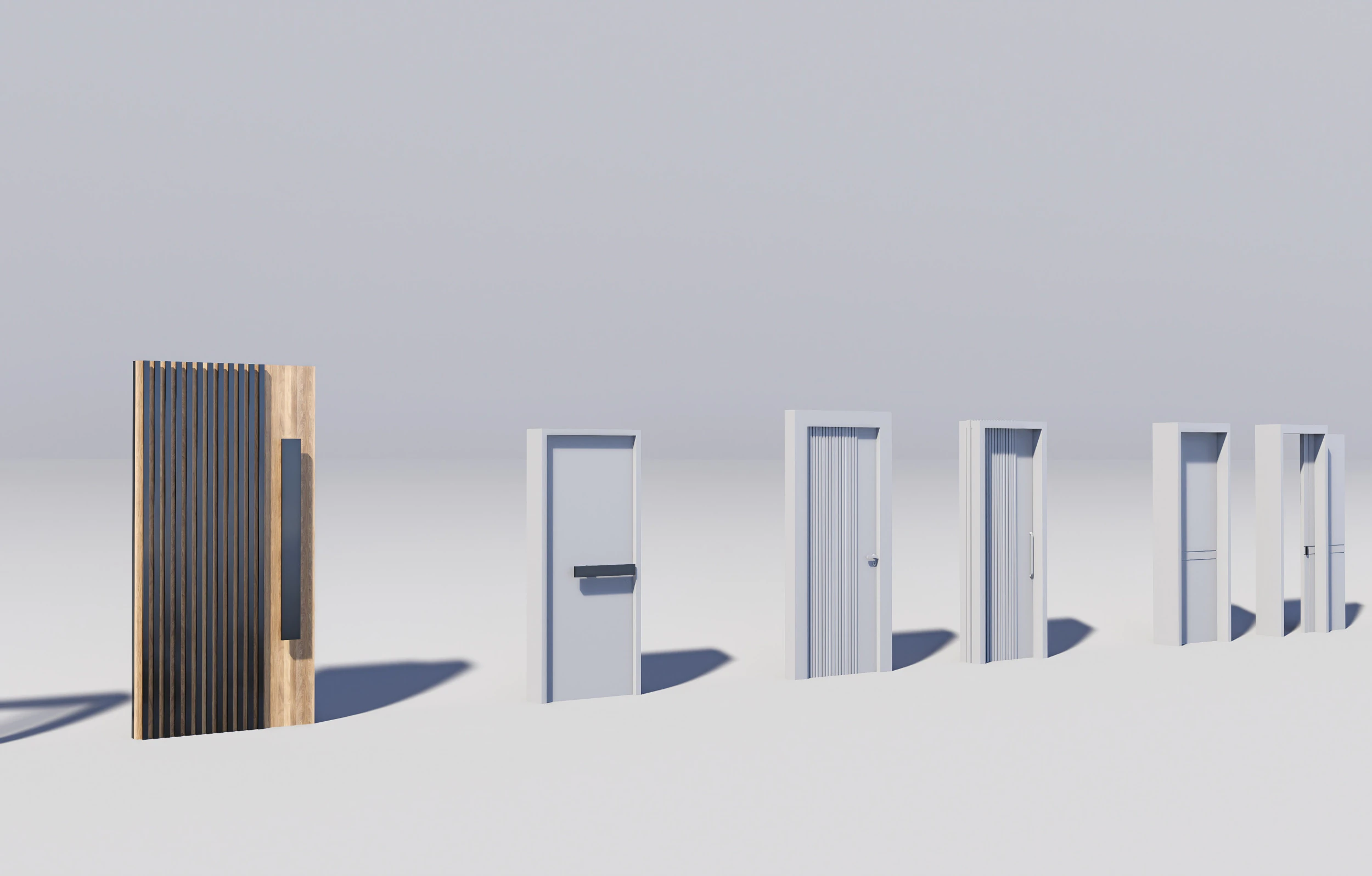 60 Door Collection 3D Model .c4d .max .obj .3ds .fbx .stl .blend 