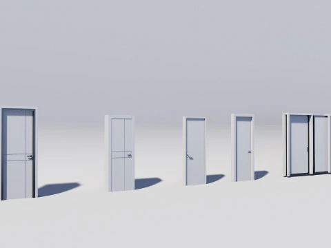 60 Door Collection 3D Model