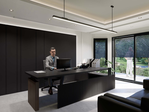 Office Desk 3D Model
